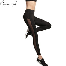 Mesh Splice Fitness Slim Black Legging Sportswear