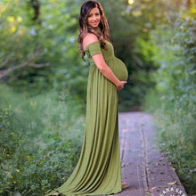 Off Shoulders Maxi Pregnant Dress