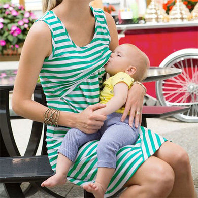 Sleeveless Breastfeeding and Nursing Dress
